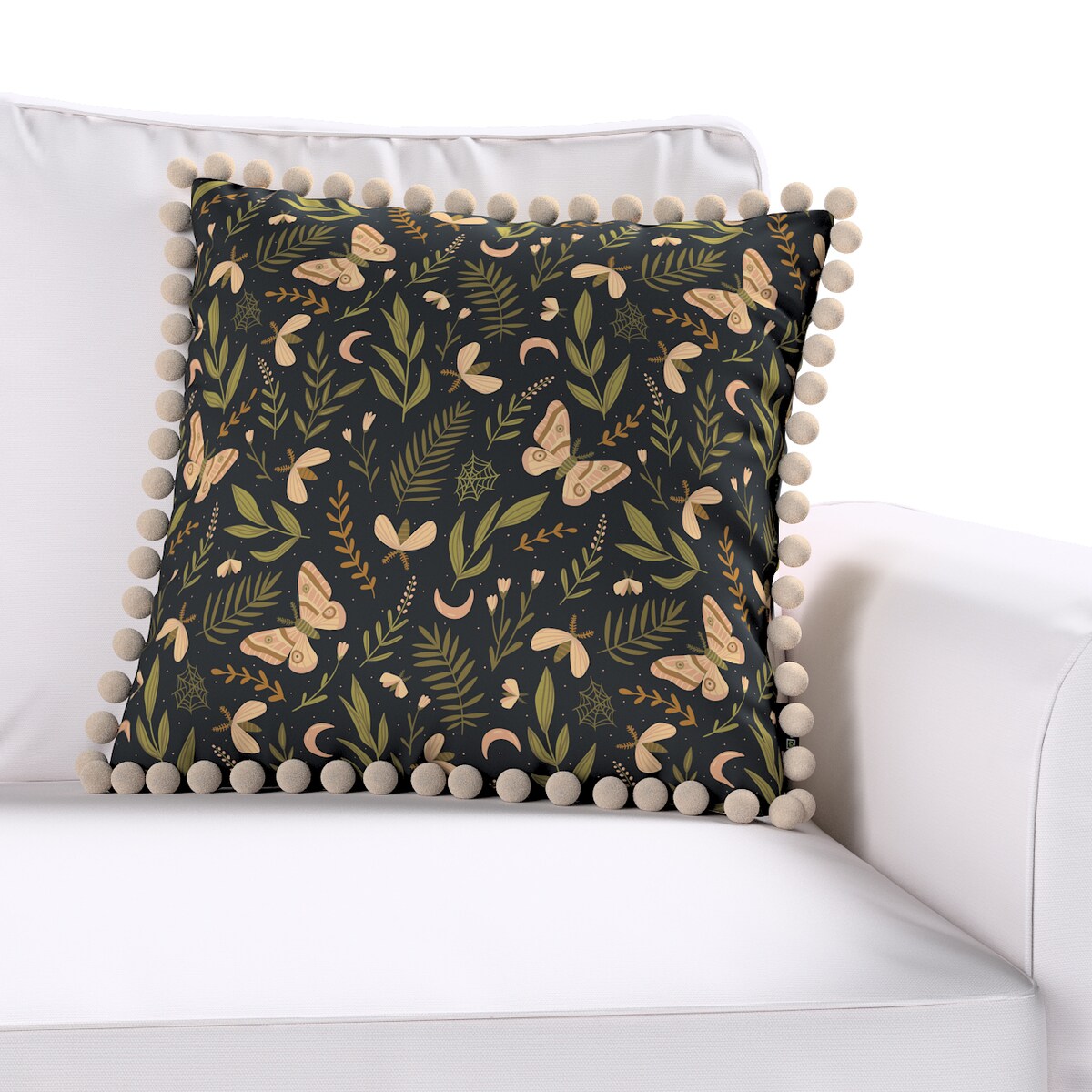 Poszewka Daisy 45x45 czarno-zielony