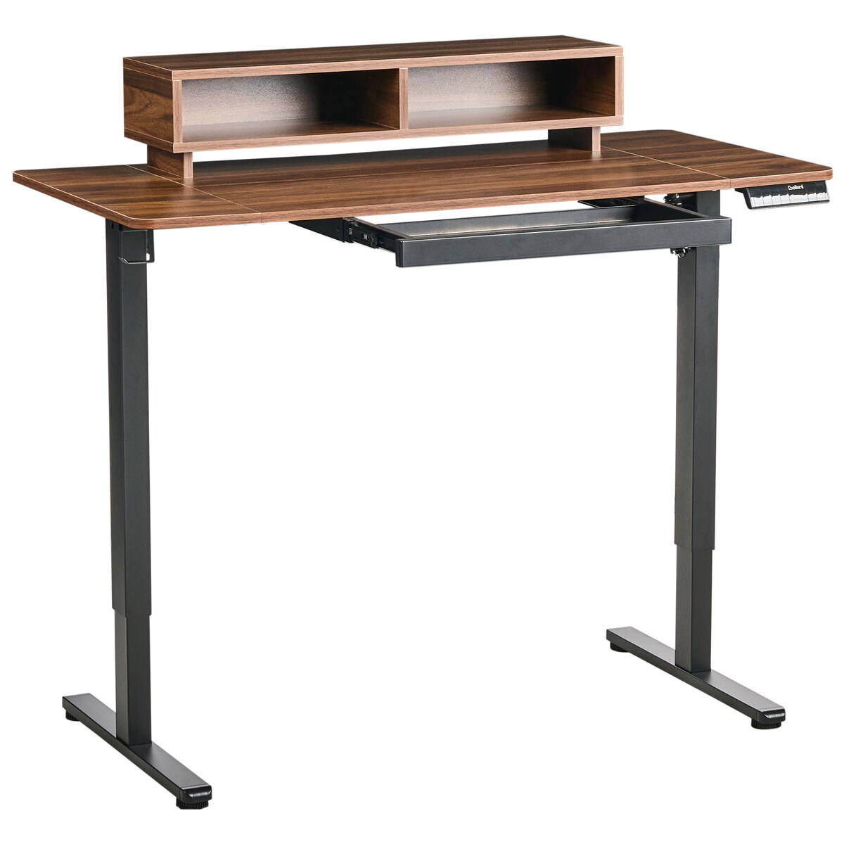 Biurko regulowane elektrycznie LUCAMA Brązowy/ czarny 120 cm 60 cm Z portem USB