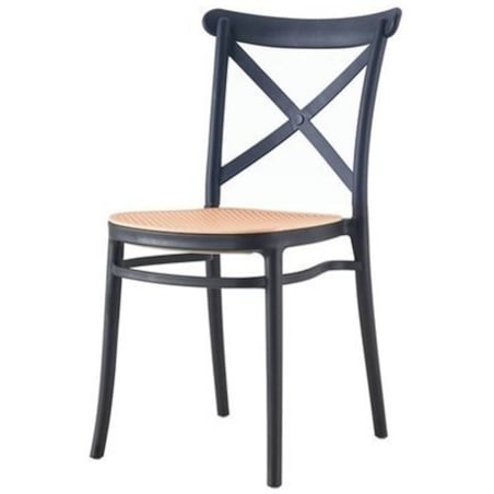 Krzesło kuchenne COUNTRY z ergonomicznym oparciem czarne
