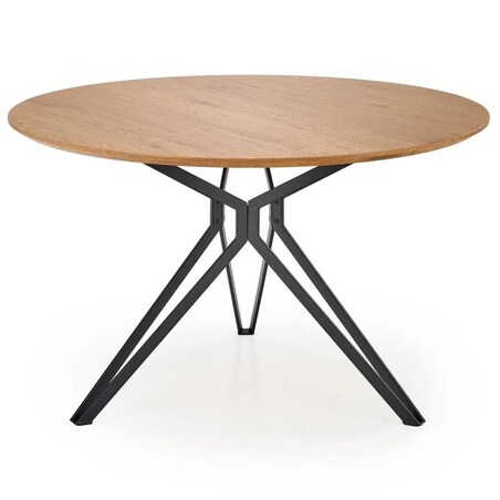 Stół PIXEL 2 120x120 dąb złoty/czarny