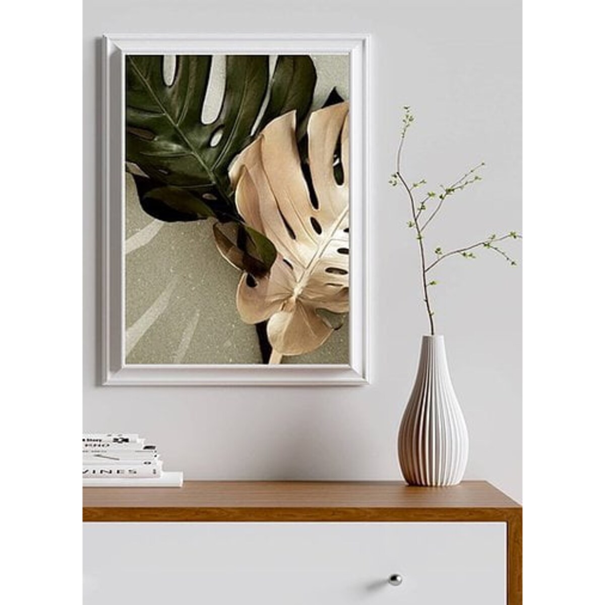 Poster Story, Plakat, Obraz - Złota Monstera No3, wymiary 60 x 84 cm