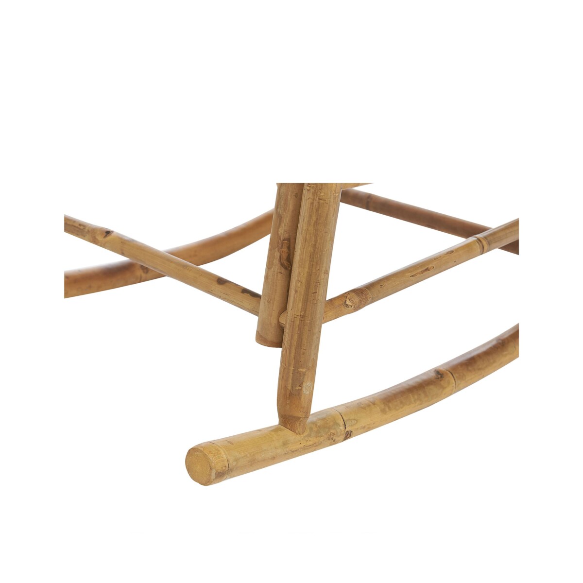 Fotel bujany bambusowy jasne drewno z białym FRIGOLE