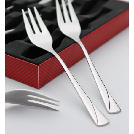 Widelczyki do Ciasta Tortu Gerlach Valor Połysk Stal Nierdzewna 6 Elementów