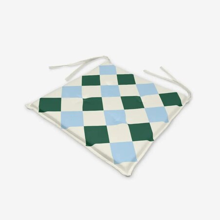 Poduszka świąteczna na krzesło - Retro świąteczna krata