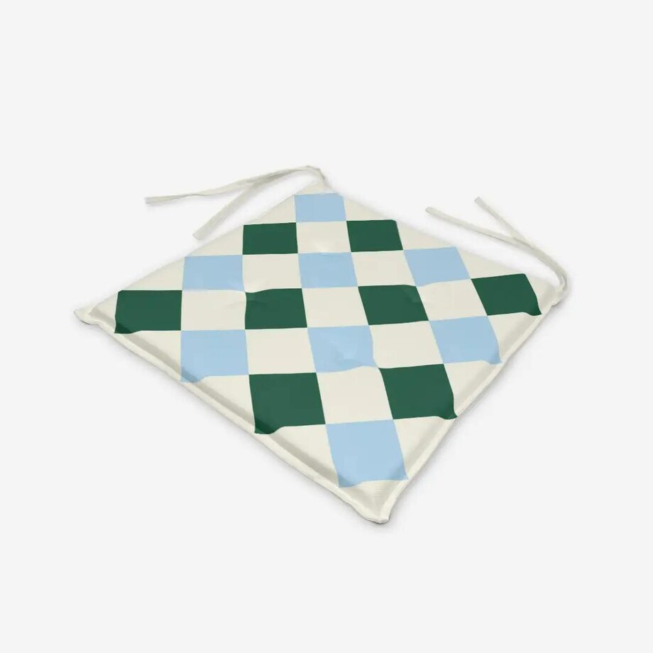 Poduszka świąteczna na krzesło - Retro świąteczna krata