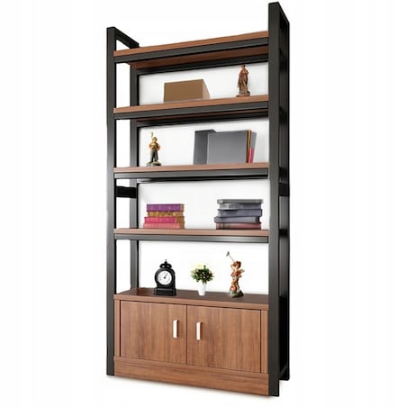 Regał industrialny stojący półka na książki loft 190 cm rama metalowa