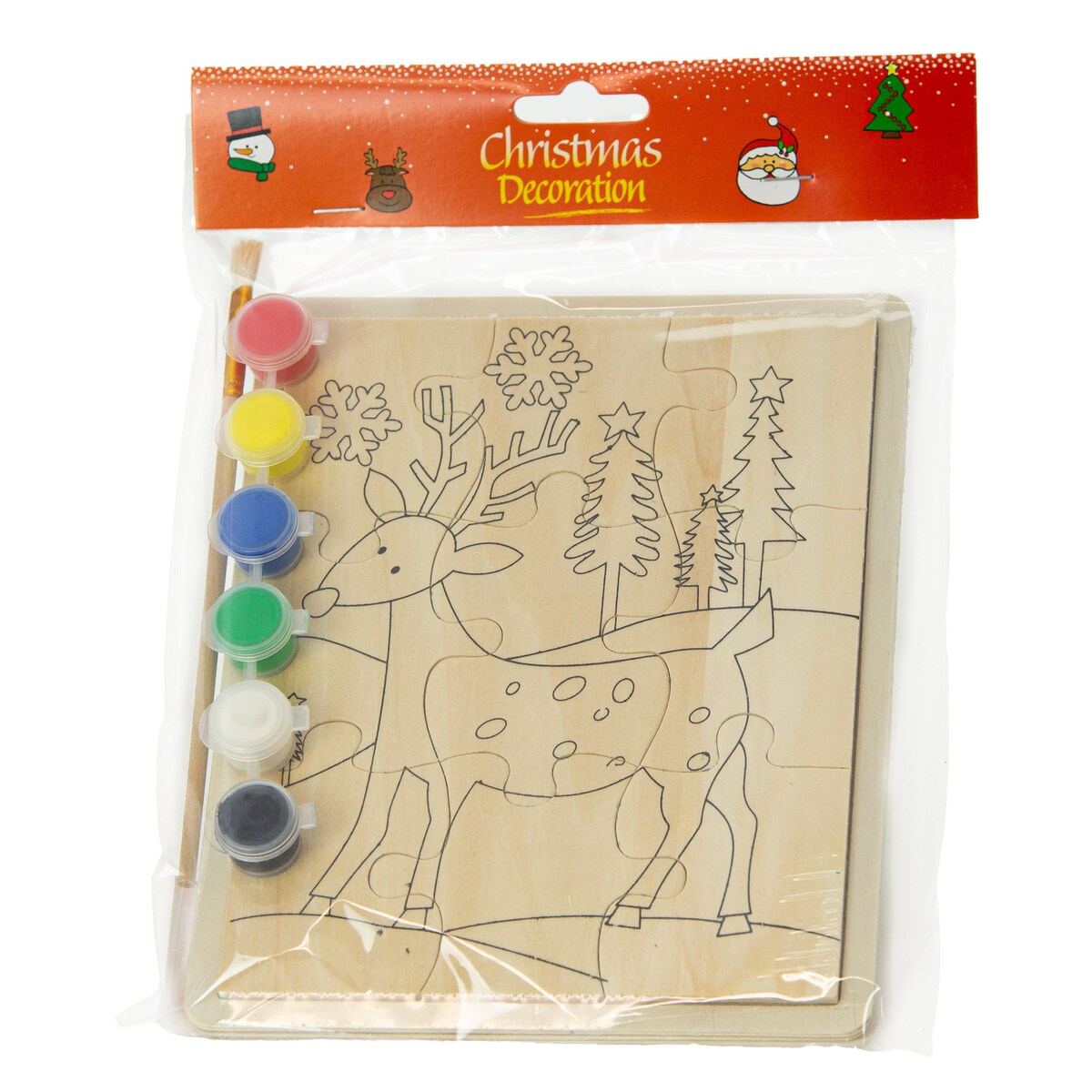 Kolorowanka Obrazek Do Malowania 15X20 Cm Świąteczny Dla Dzieci Renifer