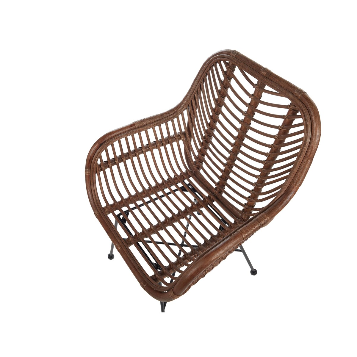 Krzesło rattanowe brązowe CANORA
