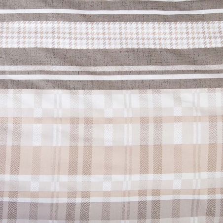 Pościel bawełniana 180x200 Linea w beżowe pasy i kratkę, Cottonlove