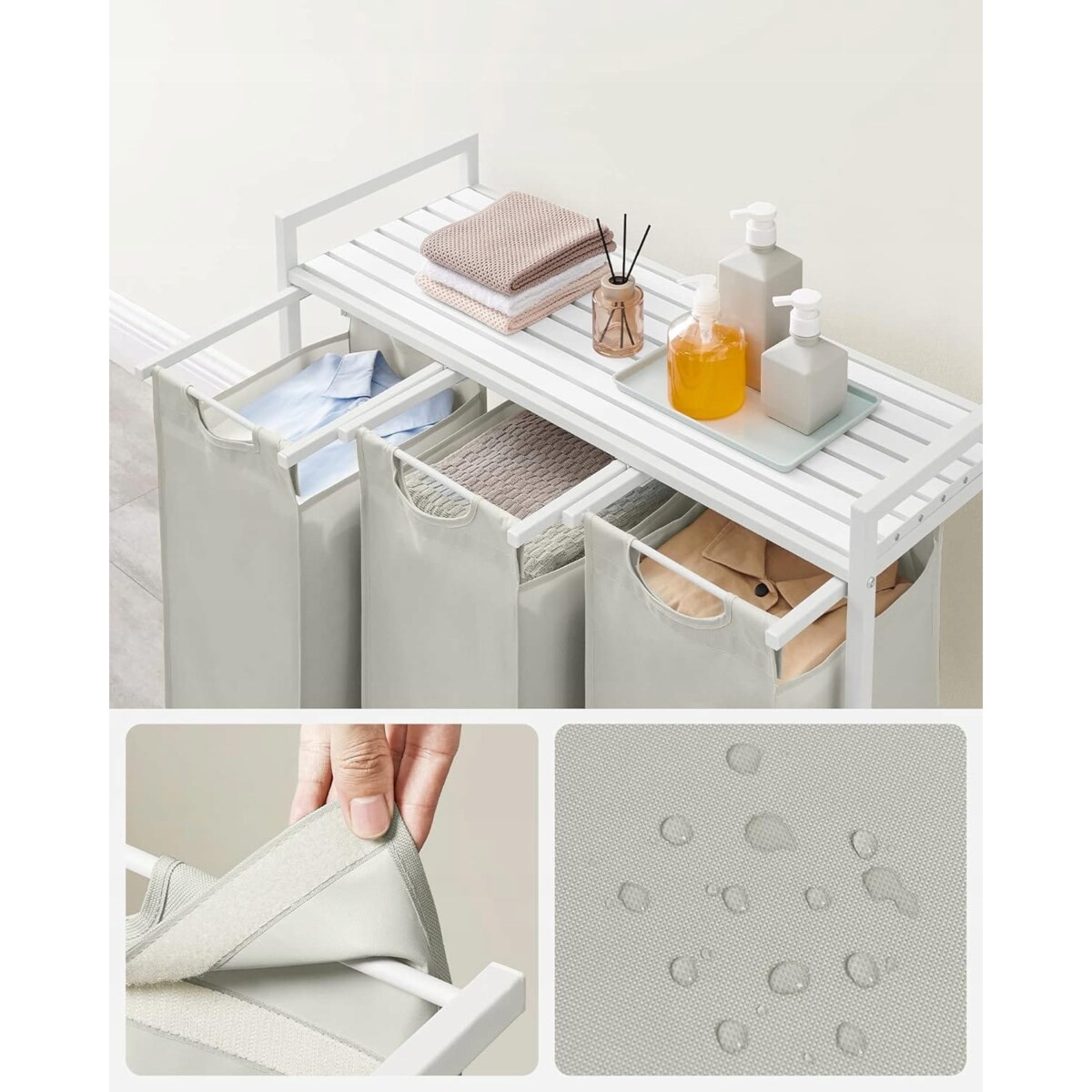 Szafka Łazienkowa Przechowywanie 92,5X33X72 Cm Biały