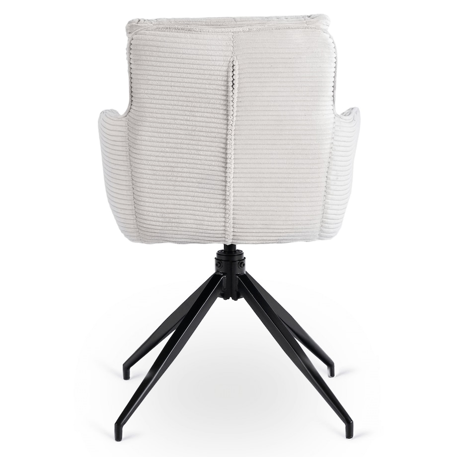 Krzesło Obrotowe Kubełkowe Tapicerowane Do Jadalni Sztruks Szary AKITA