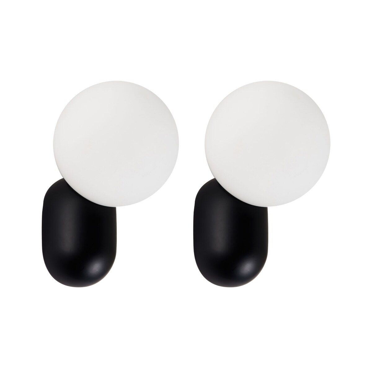 Zestaw 2 lamp ściennych HELME Czarny