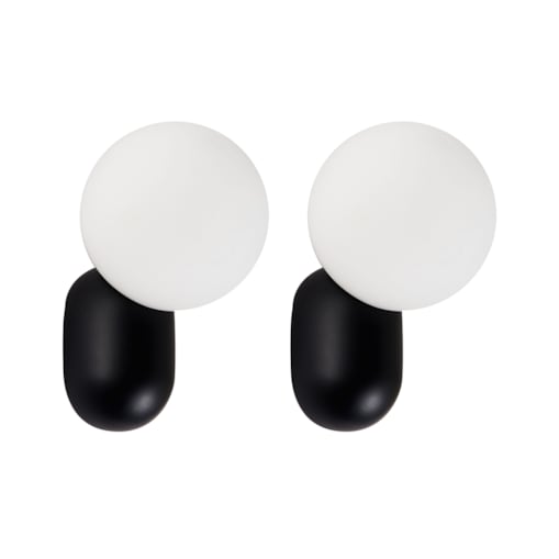 Zestaw 2 lamp ściennych HELME Czarny