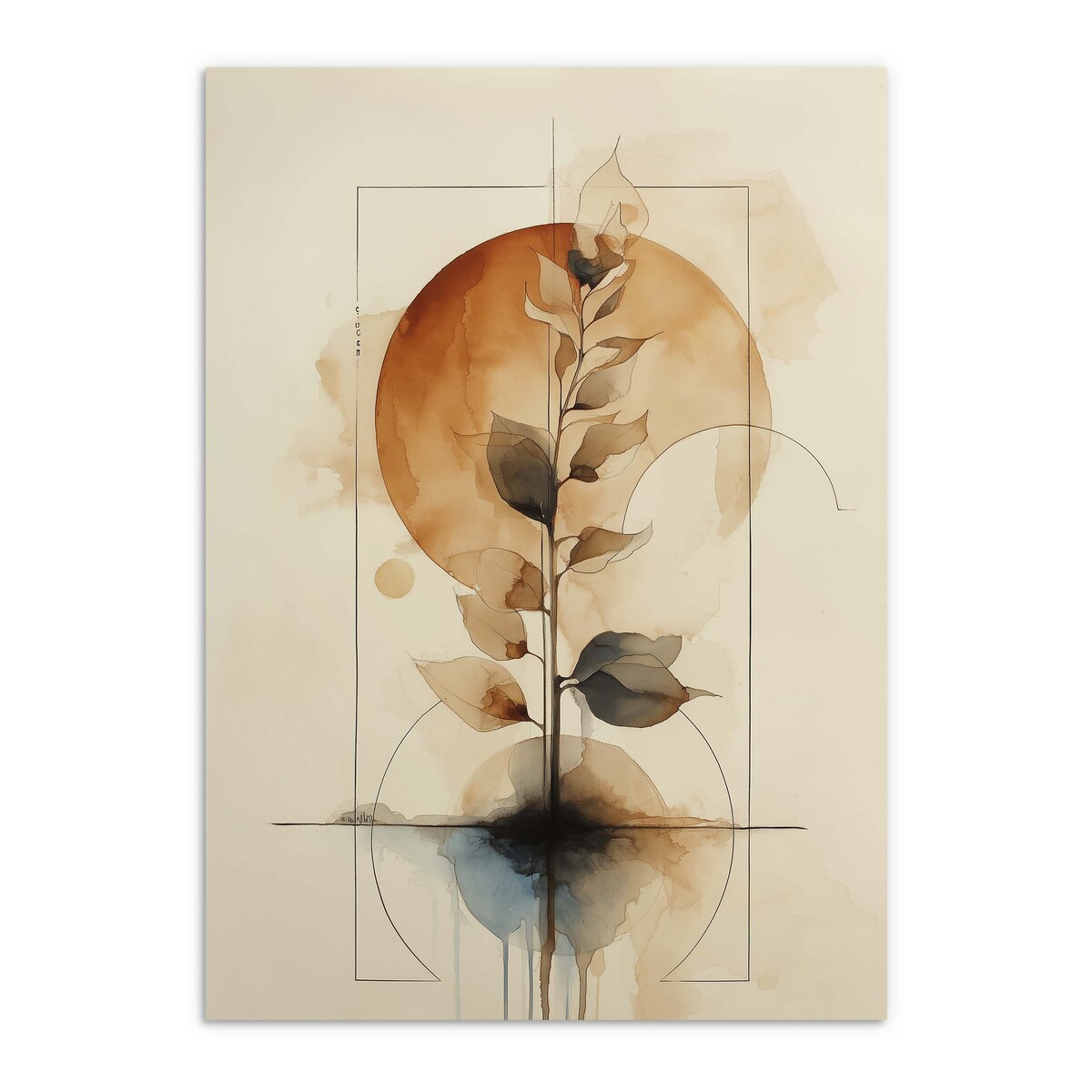 Plakaty na ścianę Beżowe Obrazy w ramie do sypialni salonu 50x70