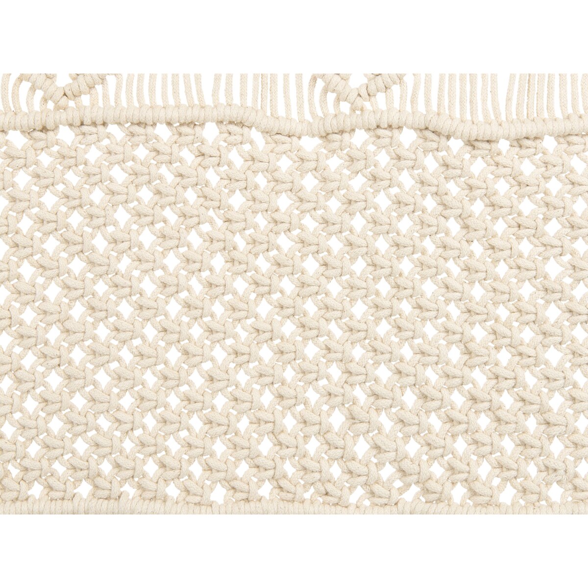 Dekoracja ścienna makrama bawełniana beżowa LAHRI