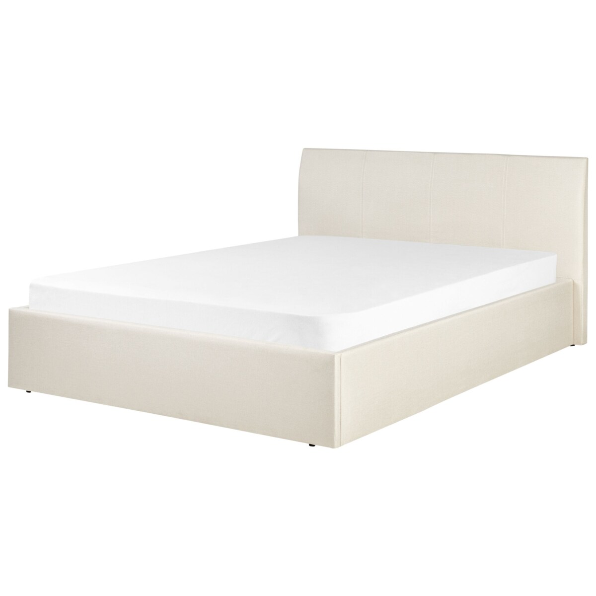 Łóżko z pojemnikiem ORBEY 140 x 200 cm Jasnobeżowy