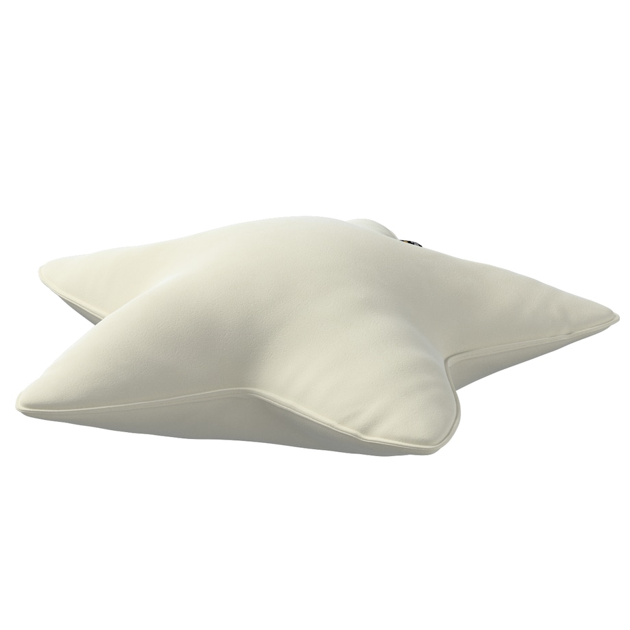 Poduszka Lucky Star, śmietankowa biel, 52x15x52cm, Posh Velvet