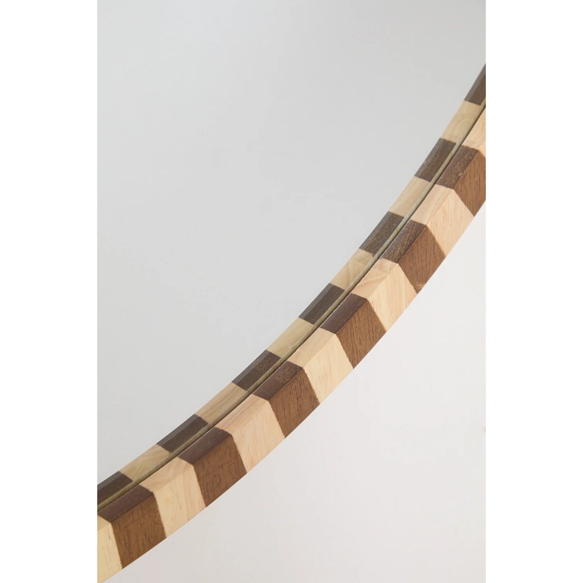 Okrągłe lustro z drewna dębowego Sapeira Ø110 cm