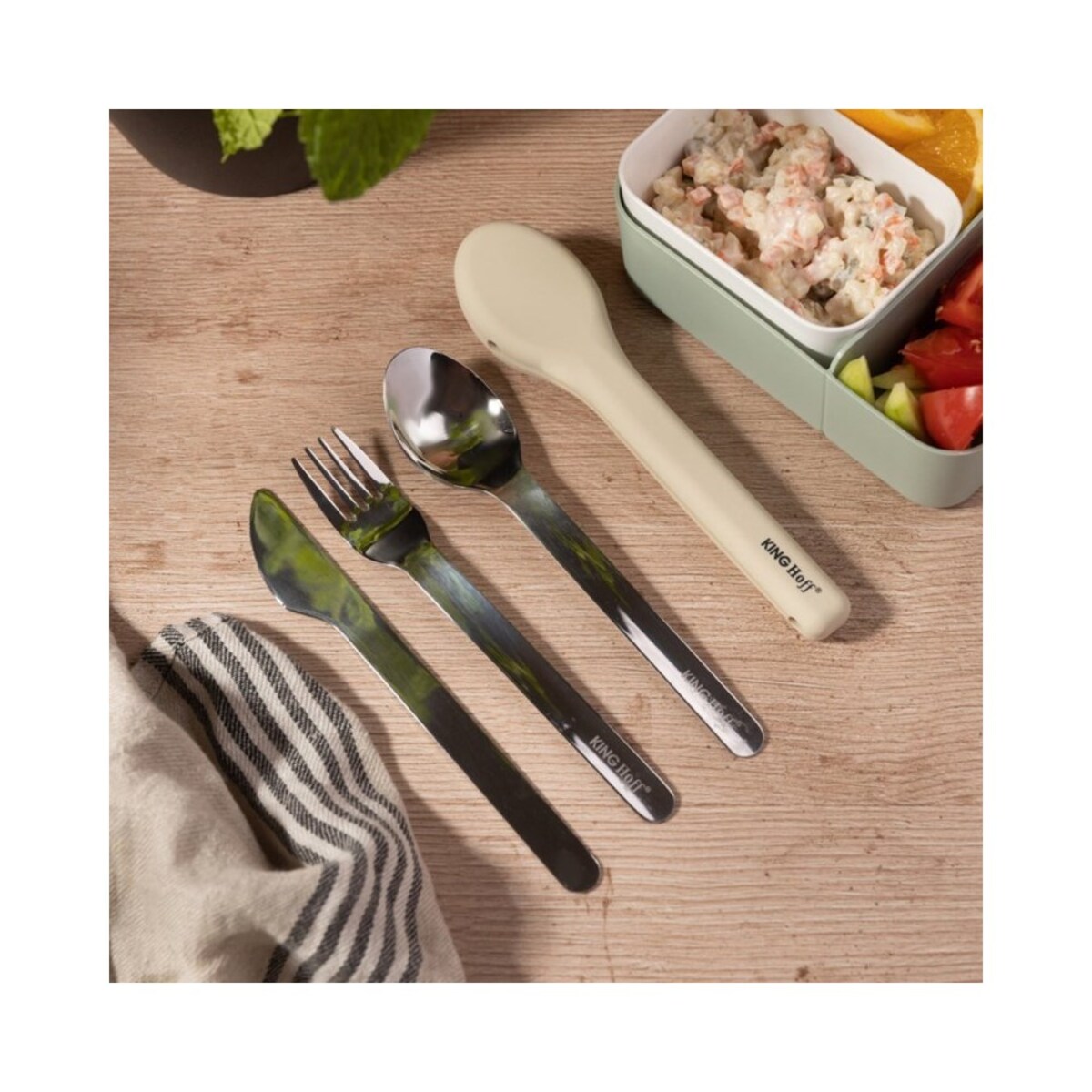 Kinghoff zestaw sztućców w etui do lunch boxów 63235
