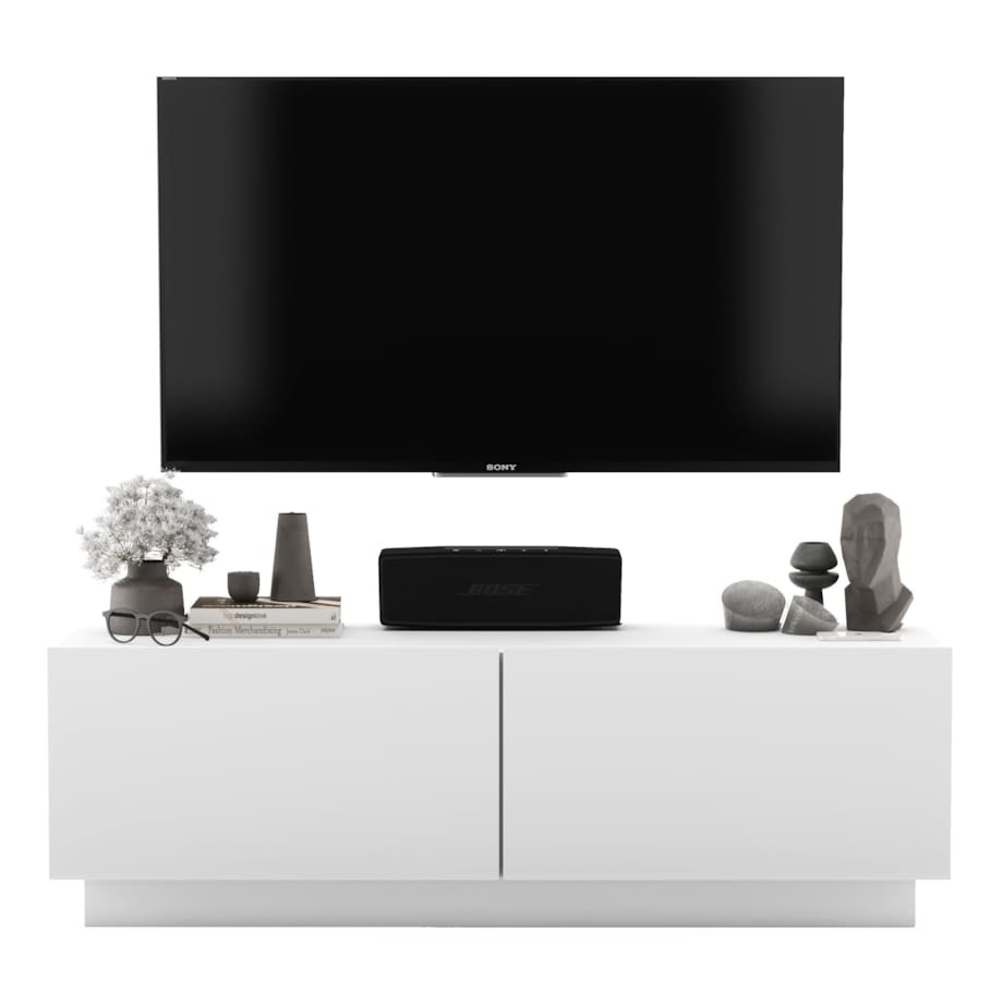 Szafka RTV Komoda Loft Industrialna stojąca / wisząca Biały MAT 120 cm