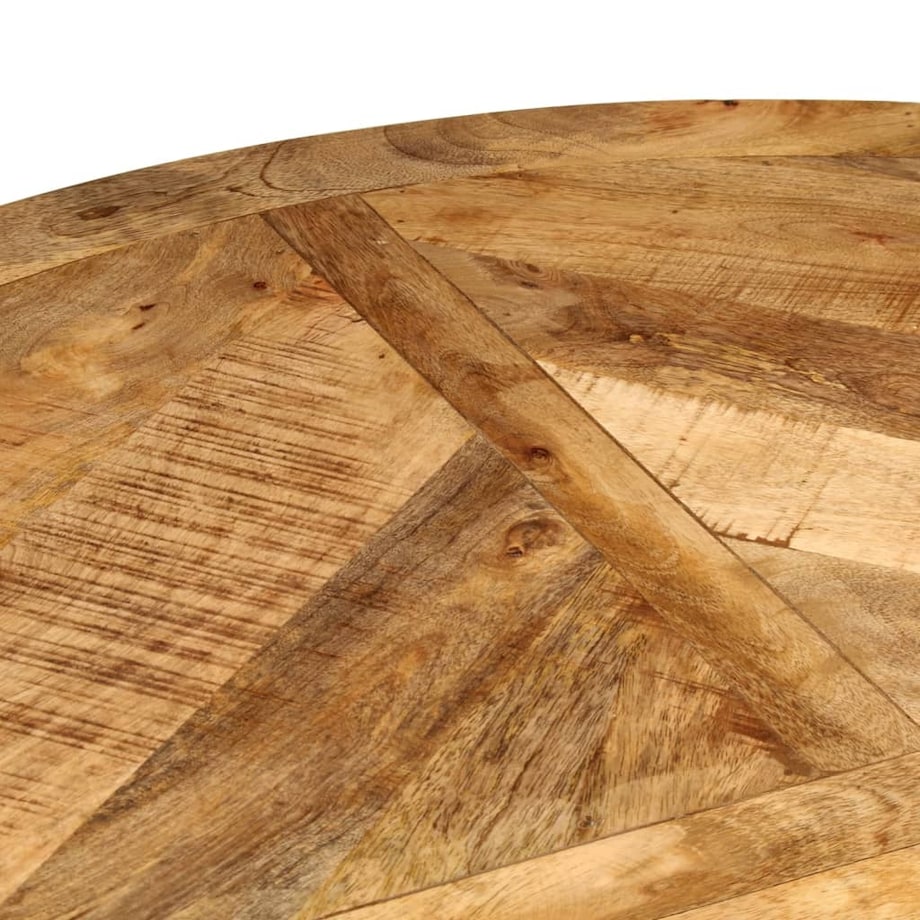 vidaXL Stół do jadalni, Ø110x75 cm, surowe drewno mango