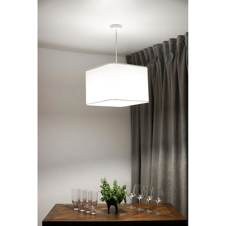 Lampa wisząca KWADRO LEN 008-40w25 biała