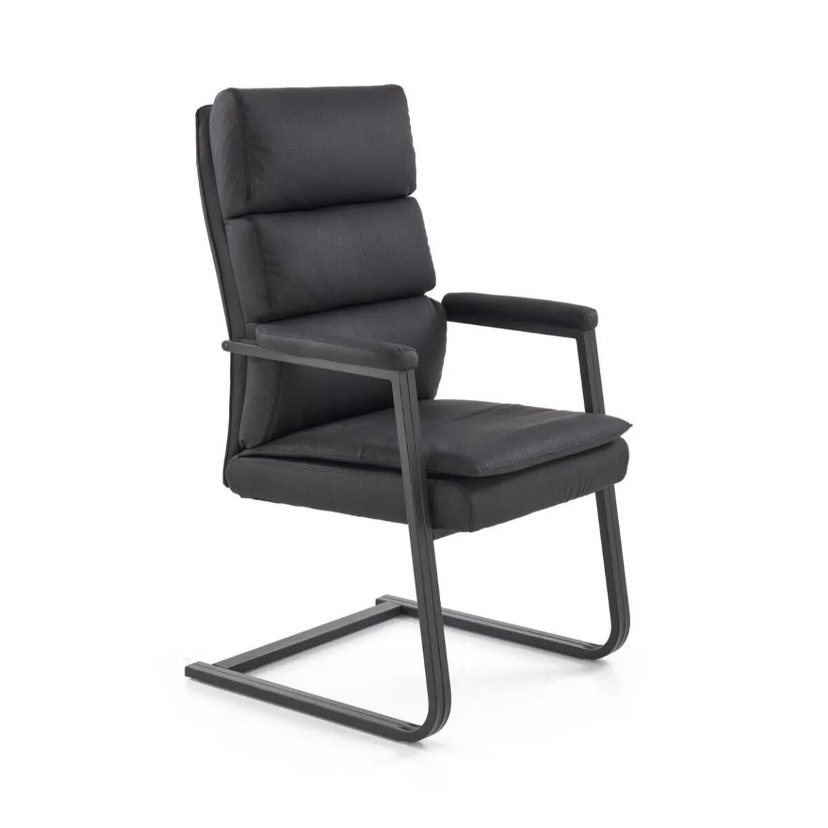 Krzesło biurowe ADRIANO SKID czarne