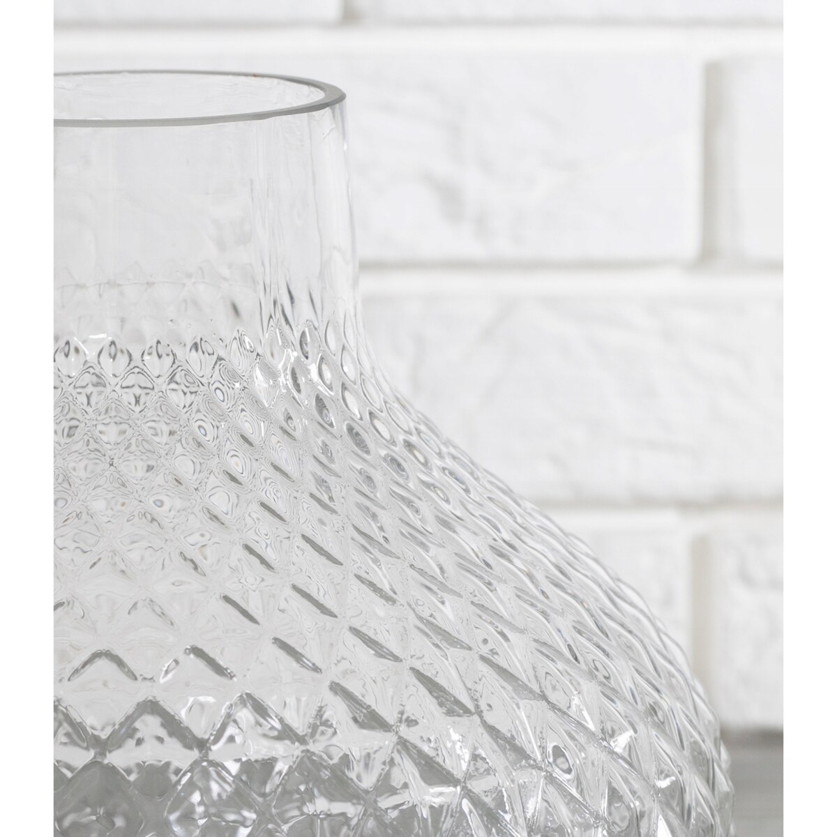 WAZON GRON szklany przezroczysty śr. 19cm
