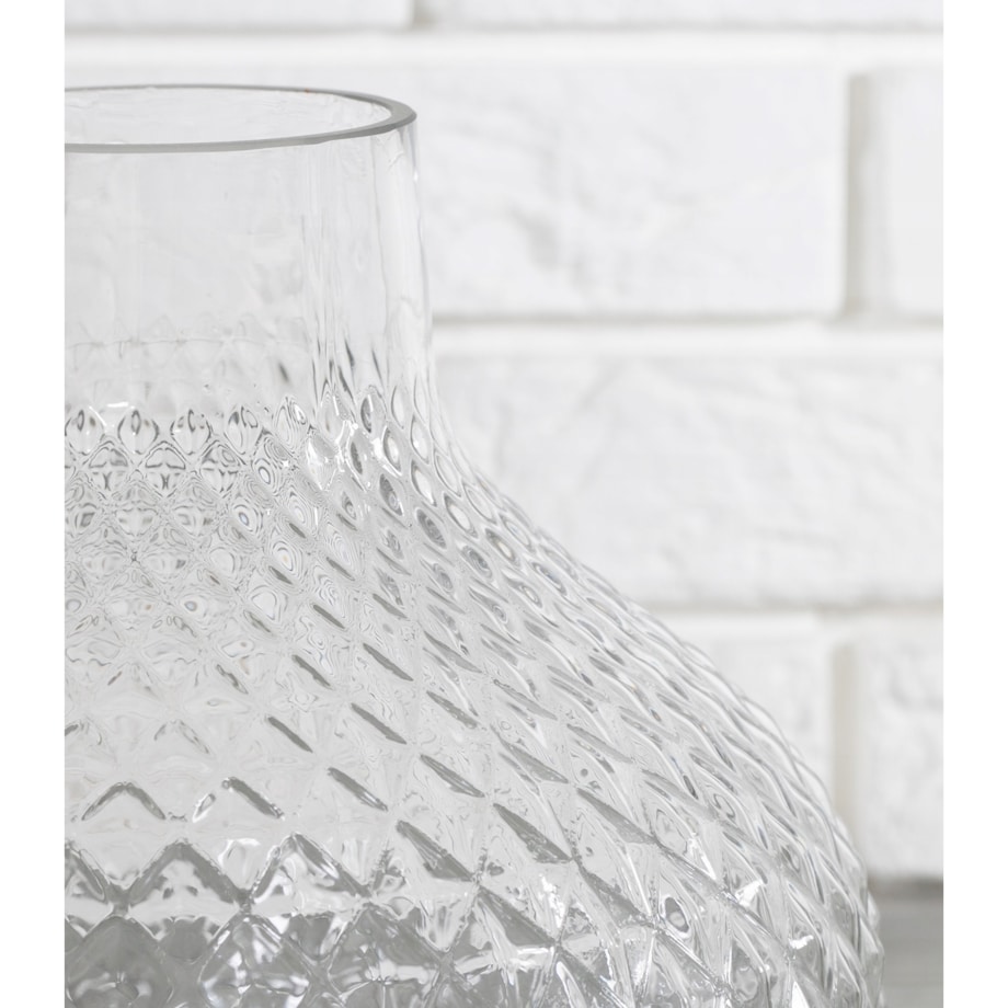 WAZON GRON szklany przezroczysty śr. 19cm