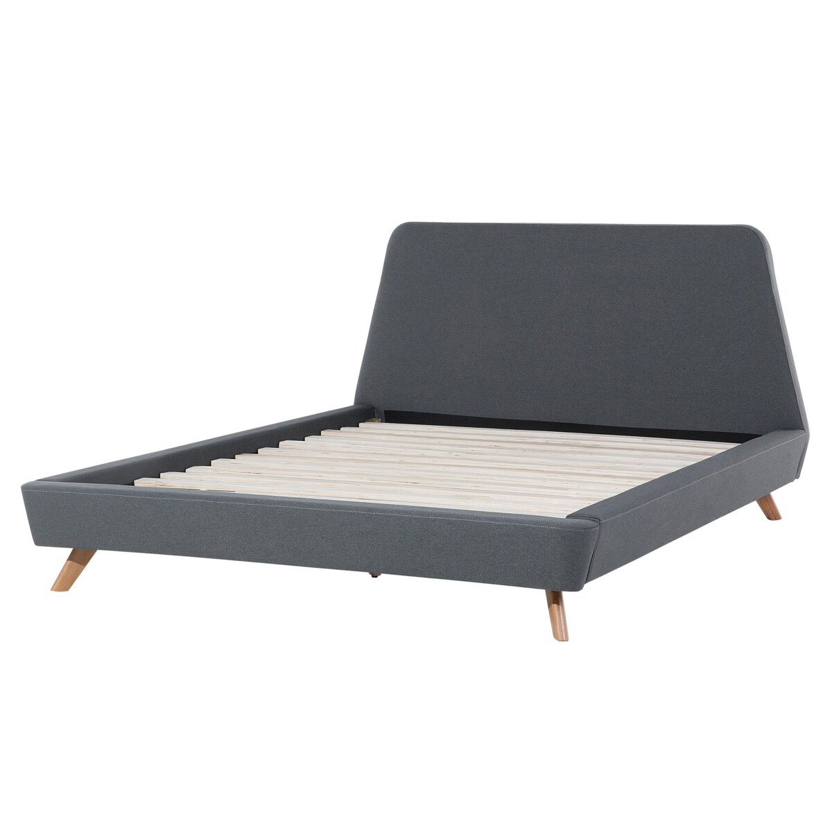 Łóżko tapicerowane 160 x 200 cm szare VIENNE