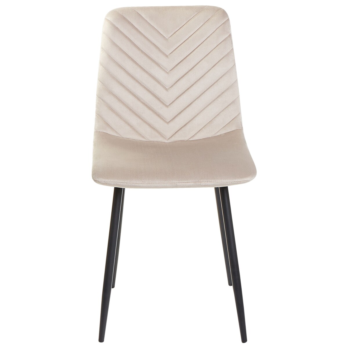 Zestaw 4 krzeseł do jadalni HAVRE Welur Beżowy