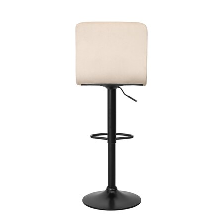 Hoker krzesło barowe tapicerowane regulowane obrotowe beż