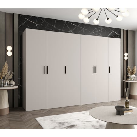 Szafa uchylna otwierana BARI 1 300 wys. 202 cm Kaszmir + u. Czarny