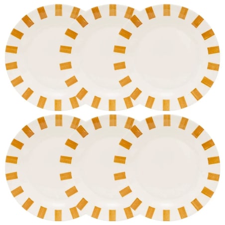 Komplet 6 talerzy deserowych Cheri pomarańczowe Ø19 cm