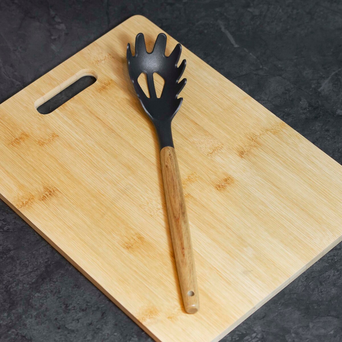 Łyżka Do Makaronu Spaghetti Drewno Akacjowe 32 Cm