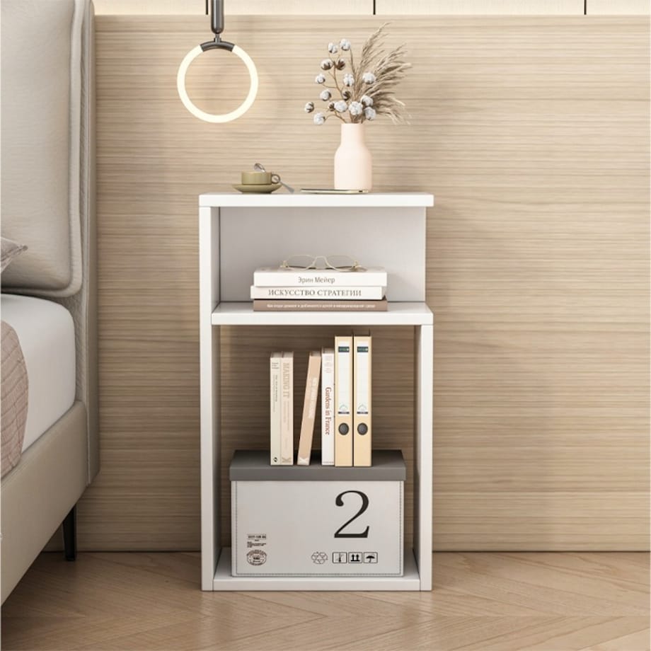 Szafka nocna stolik loft biała do sypialni salonu nowoczesna 50 cm
