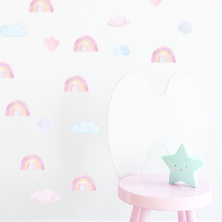 Naklejka na ścianę Mini Tęcze Różowe