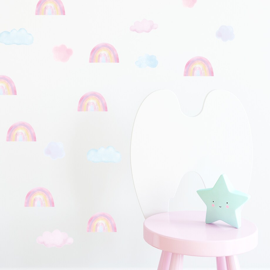 Naklejka na ścianę Mini Tęcze Różowe