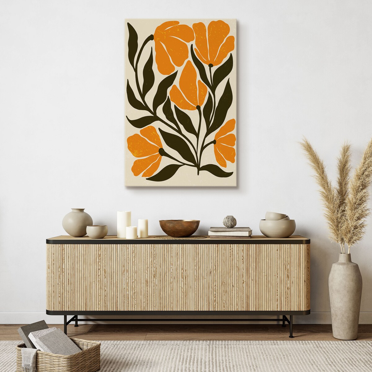 Obraz Pomarańczowe Egzotyczne Kwiaty 80x120cm
