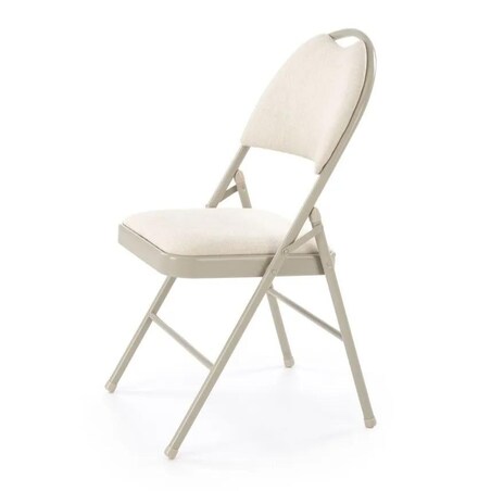 Krzesło tapicerowane K566 beżowe składane