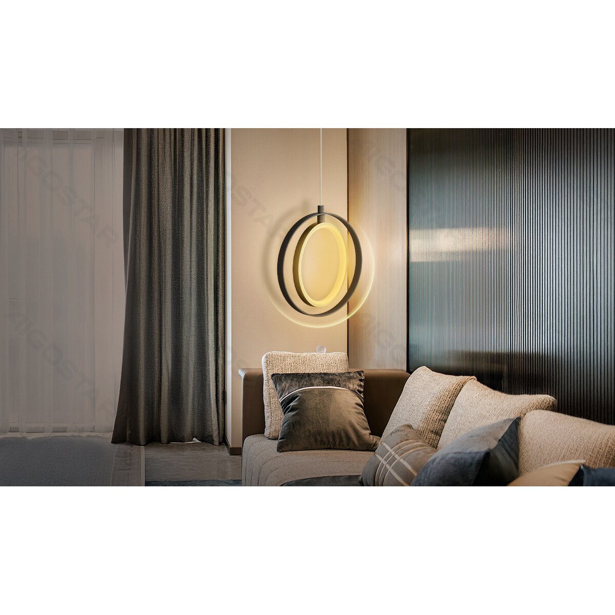 lampa wisząca 2700 k, auminium i silikon 120