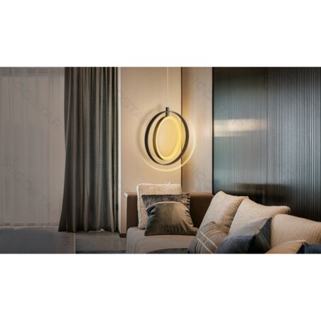 lampa wisząca 2700 k, auminium i silikon 120