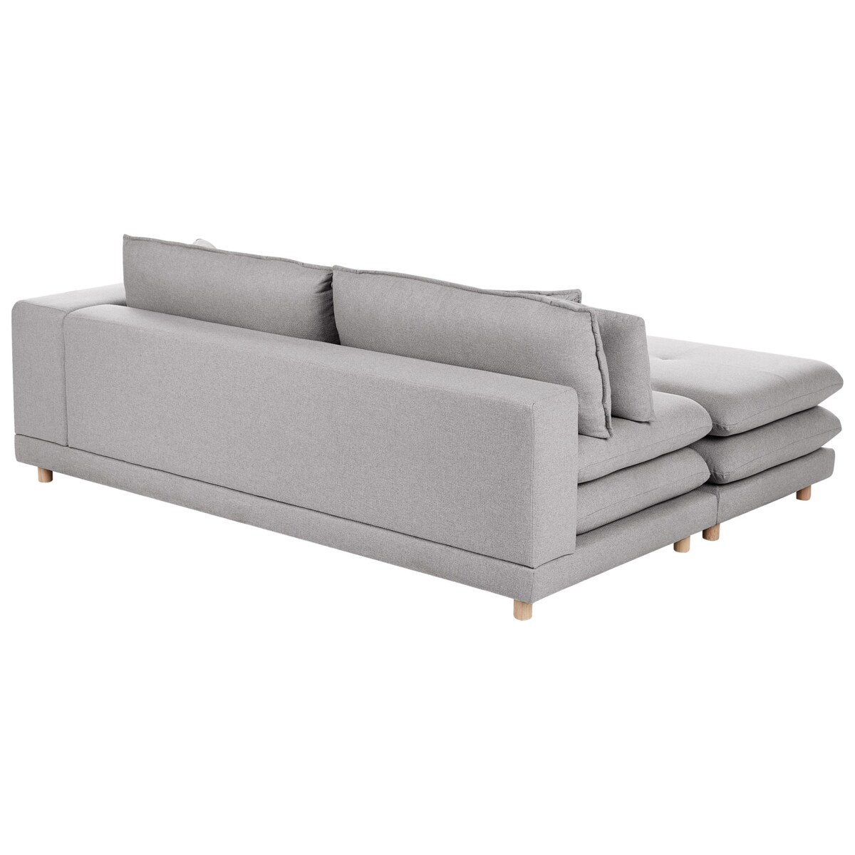 Sofa 2-osobowa z otomaną szara HEDEN