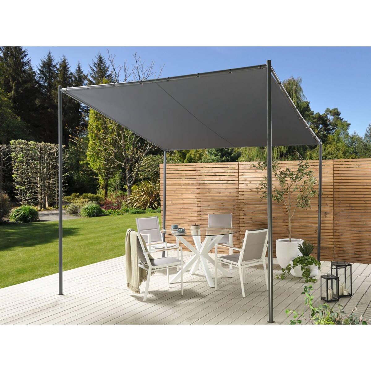 Pergola ogrodowa Ciemnoszary VIMINO