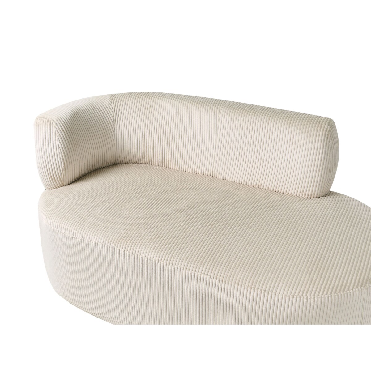 Szezlong lewostronny VANVEY Sztruks Beżowy