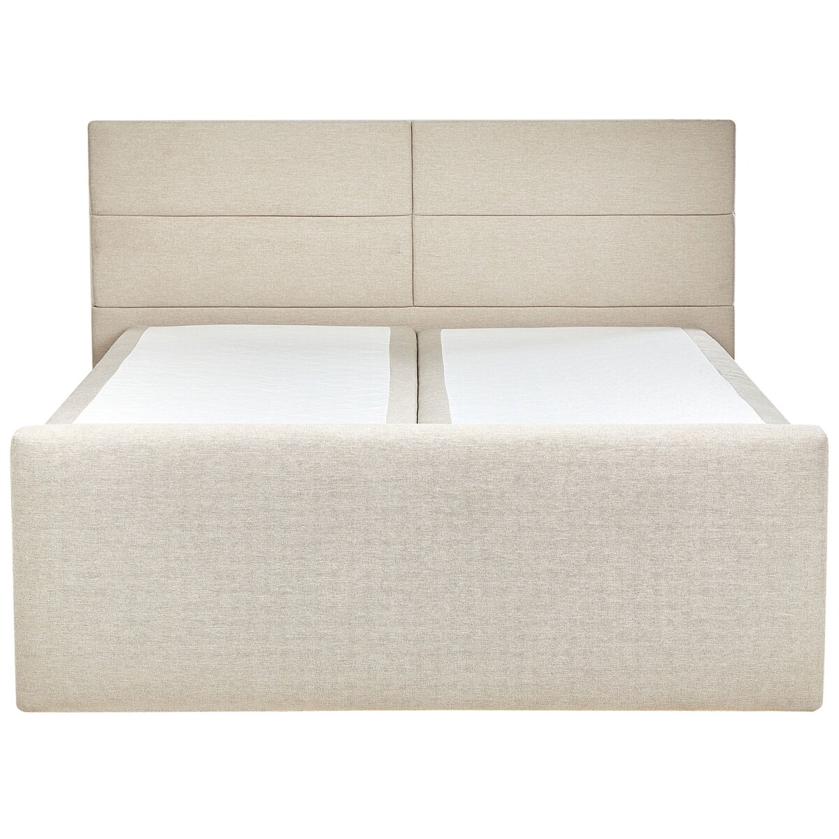 Łóżko kontynentalne z pojemnikami 180 x 200 cm beżowe ARISTOCRAT