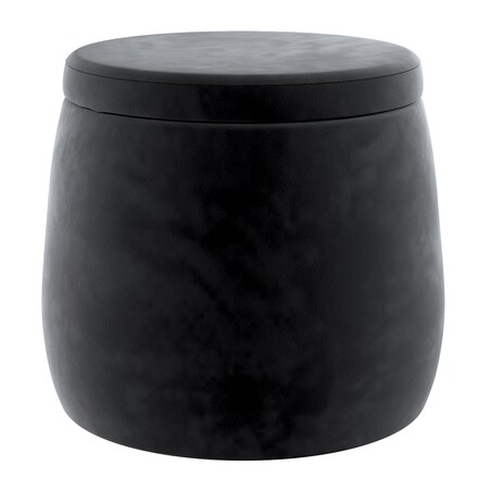 Puf Candy Jar, głęboka czerń, ø40, wys. 40 cm, Posh Velvet