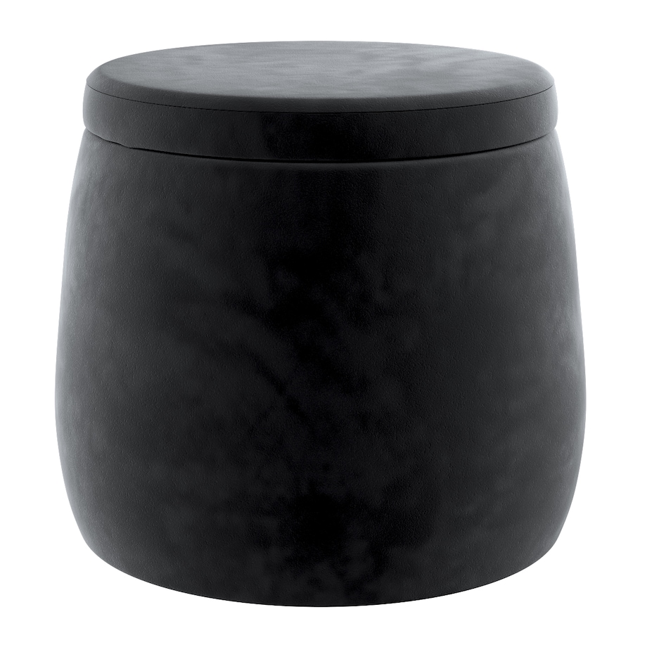 Puf Candy Jar, głęboka czerń, ø40, wys. 40 cm, Posh Velvet