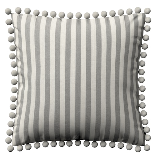Poszewka Wera na poduszkę 45x45 szaro-białe pasy (1,5cm)