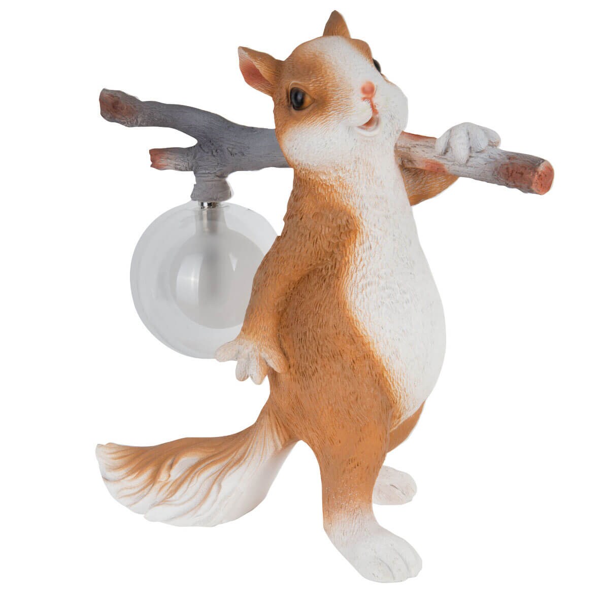 Dziecięca lampka nocna Verka TL0106 Yaskr wiewiórka biały pomarańczowy